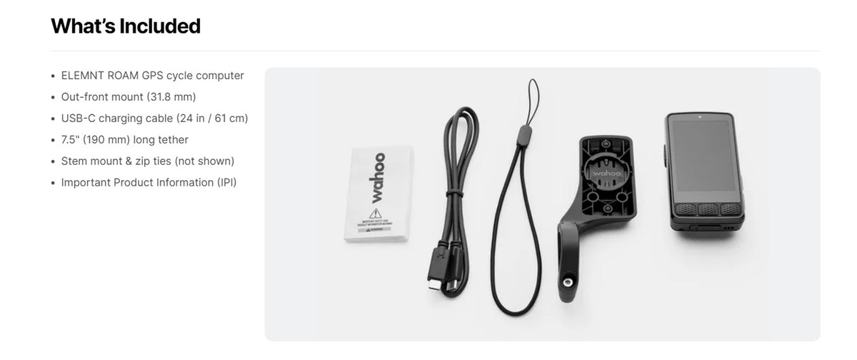Wahoo Elemnt Roam 3 GPS Bike Computer