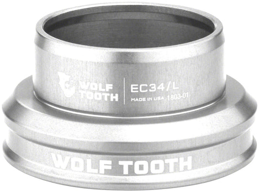 Wolf Tooth Performance EC34/30 lower headset cup in Raw Silver