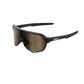 100% S2 Matte Black Soft Gold Mirror Lens Sport Sunglasses