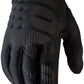 100% Brisker Gloves - Black Full Finger Men's Small