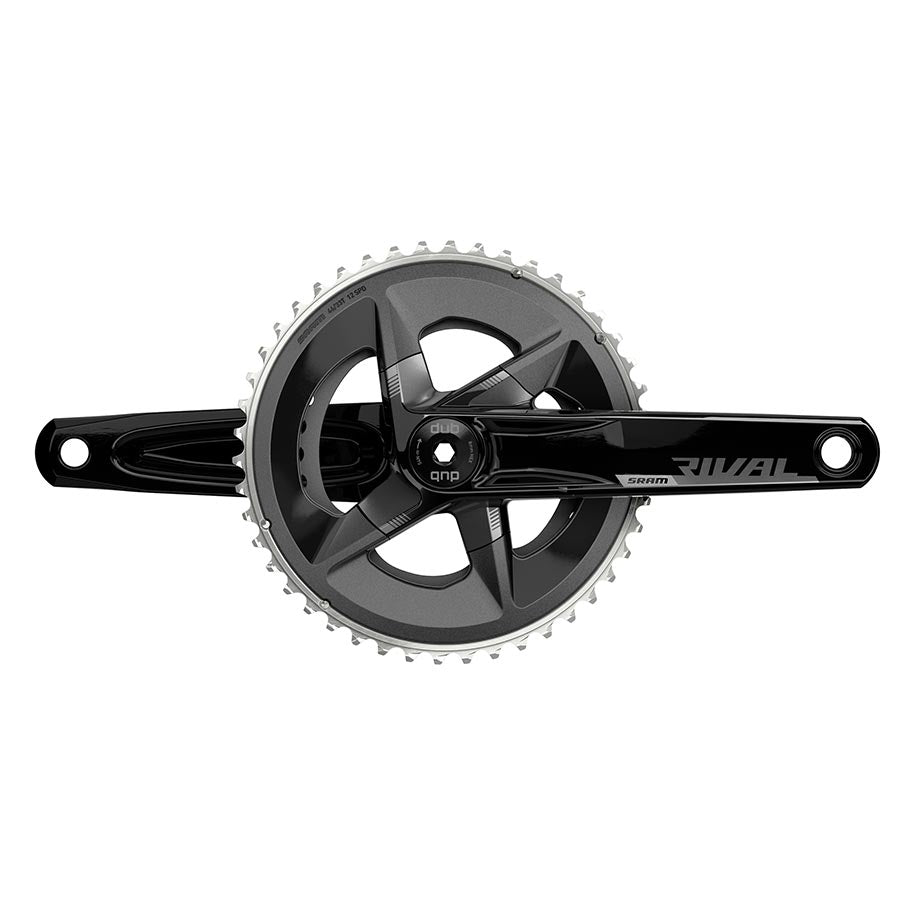 SRAM Rival D1 2x Crankset Speed: 12 Spindle: 28.99mm BCD: 107 48/35 DUB 175mm Black Road Disc