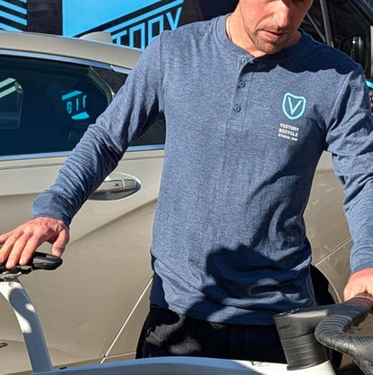 Victory Bicycle Studio Long Sleeve Three Button Henley