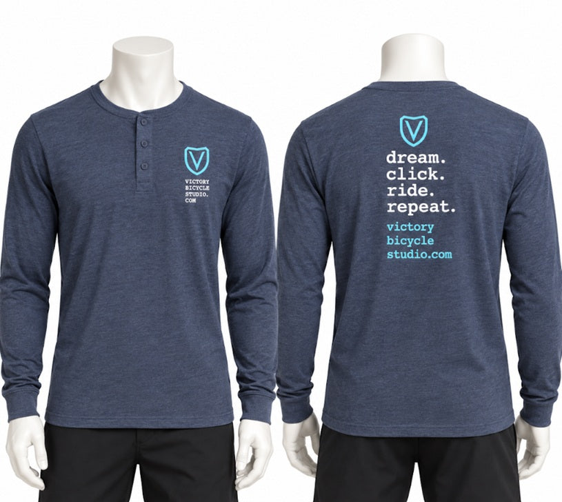 Victory Bicycle Studio Long Sleeve Three Button Henley