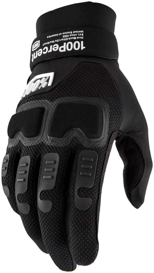 100% Langdale Gloves - Black Full Finger Men's Medium