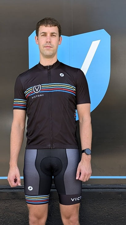 Victory Retro Striped Men's Cycling Kit by Castelli