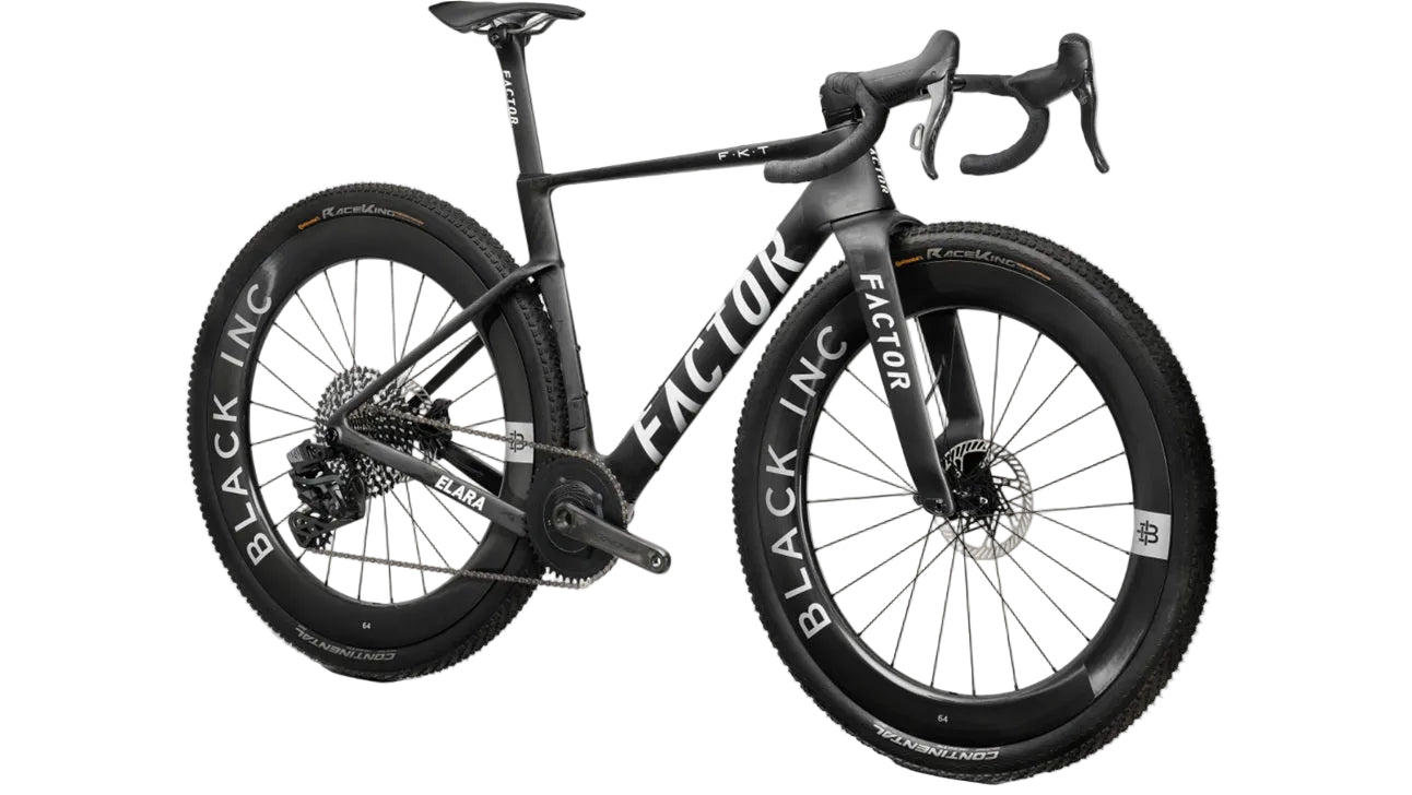 Factor Elara Carbon Campy Record Gravel Bike with Black Inc Sixty Four Wheelset