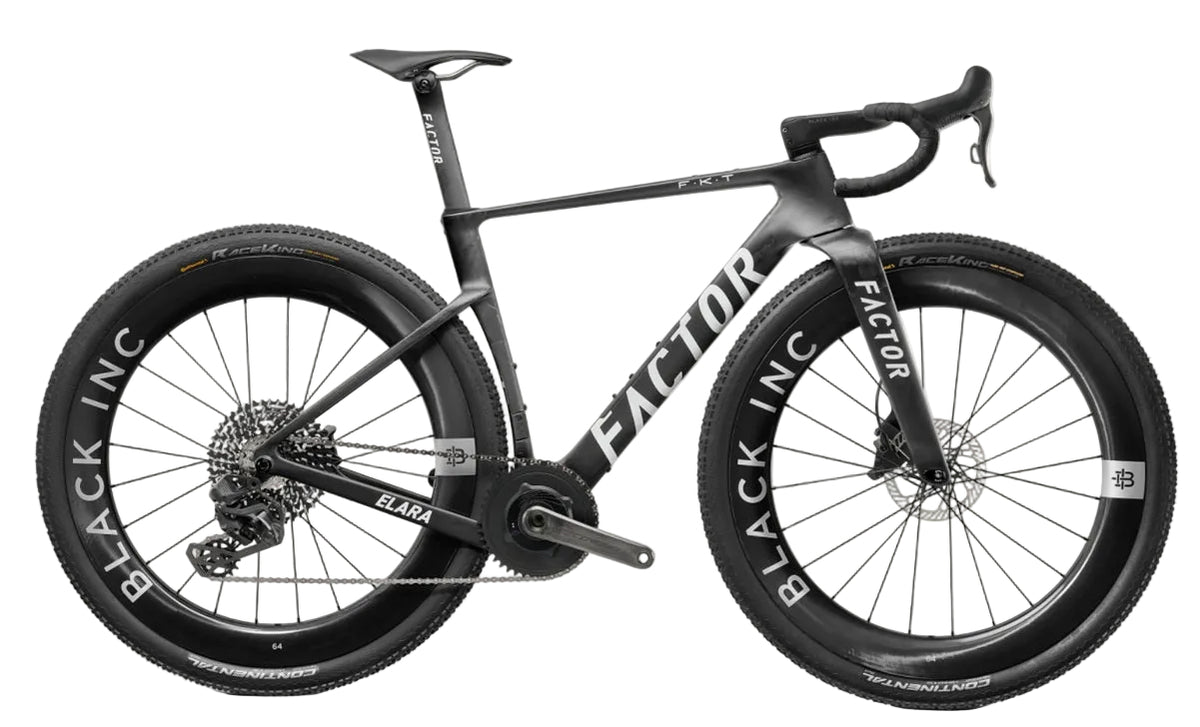 Factor Elara Carbon Campy Record Gravel Bike with Black Inc Sixty Four Wheelset