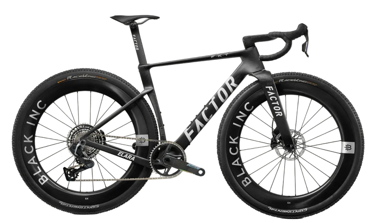 Factor Elara Carbon Sram Force XPLR Gravel Bike with Black Inc Forty Six Wheelset