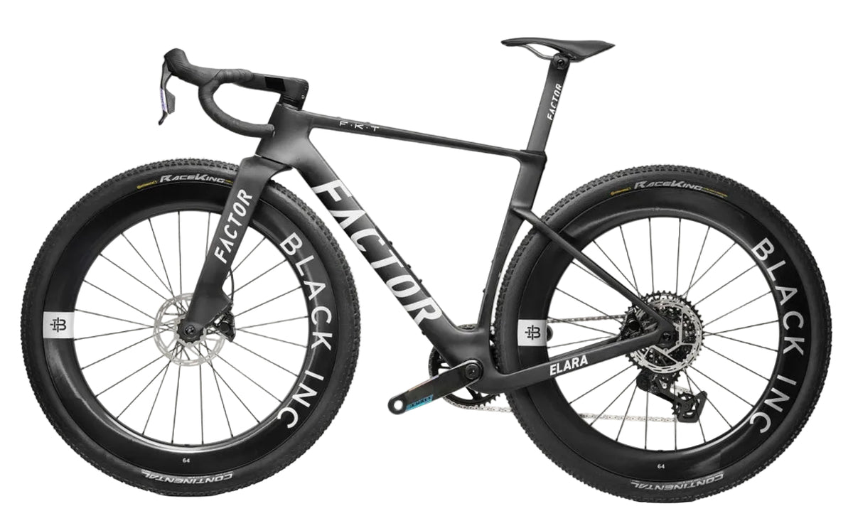 Factor Elara Carbon Sram Force XPLR Gravel Bike with Black Inc Forty Six Wheelset