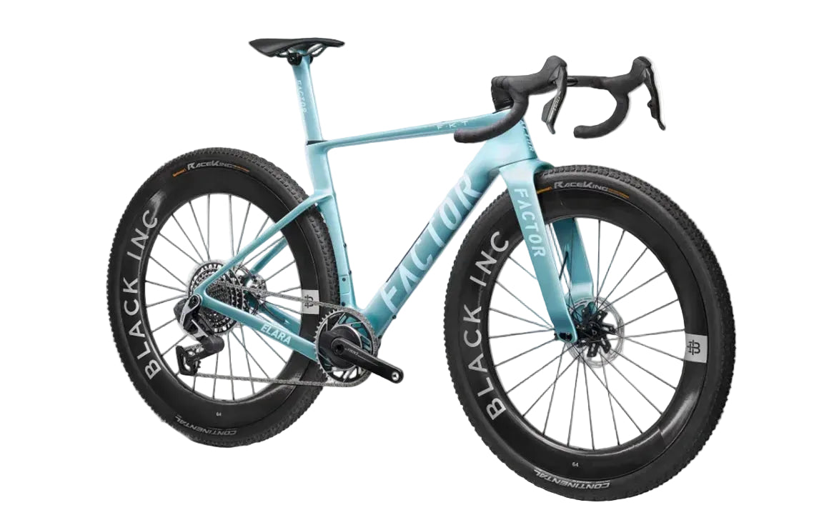 Factor Elara Carbon Campy Record Gravel Bike with Black Inc Sixty Four Wheelset