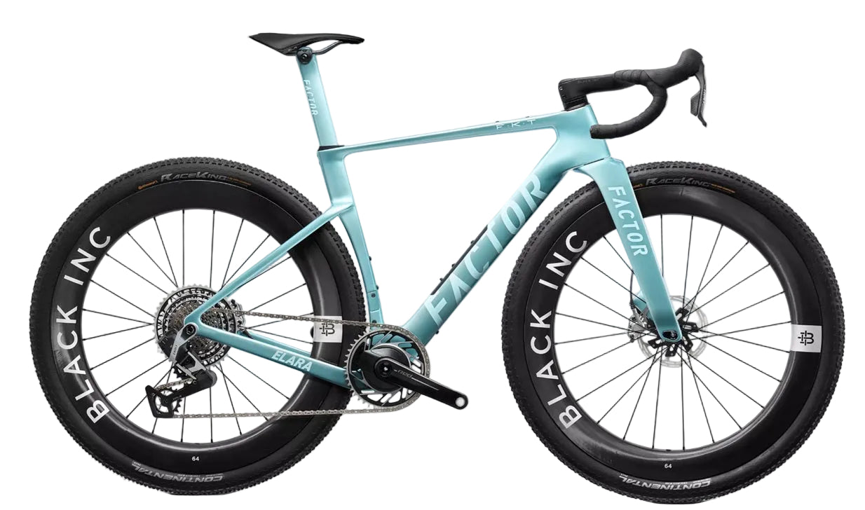 Factor Elara Carbon Sram Red XPLR Gravel Bike with Black Inc Sixty Four Wheelset