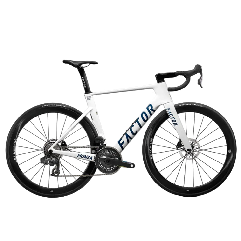factor monza carbon sram force 12 speed road bike pearl white