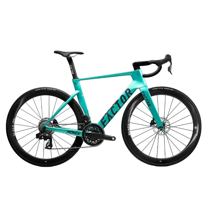 factor monza carbon sram force 12 speed road bike steel green