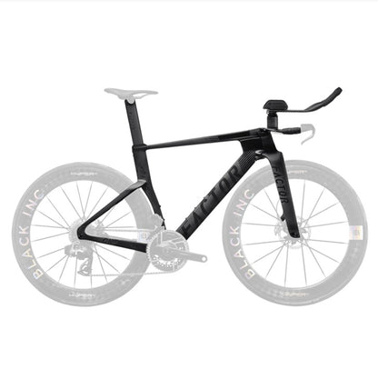 Factor ONE SP Premium Package carbon triathlon bike frameset in Onyx Black with ONE SP aerobars