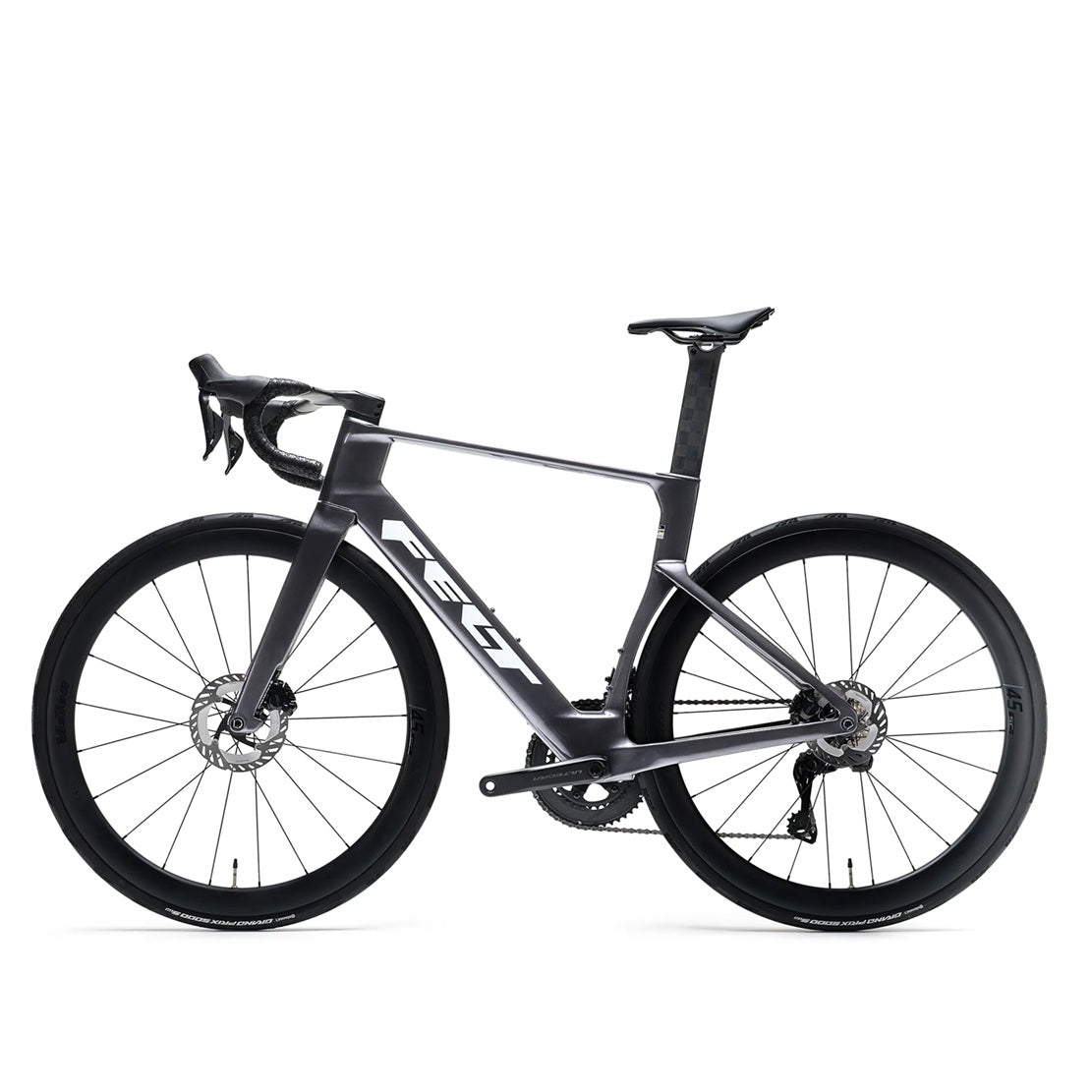 felt nexar expert carbon ultegra di2 12 speed disc road bike left side view