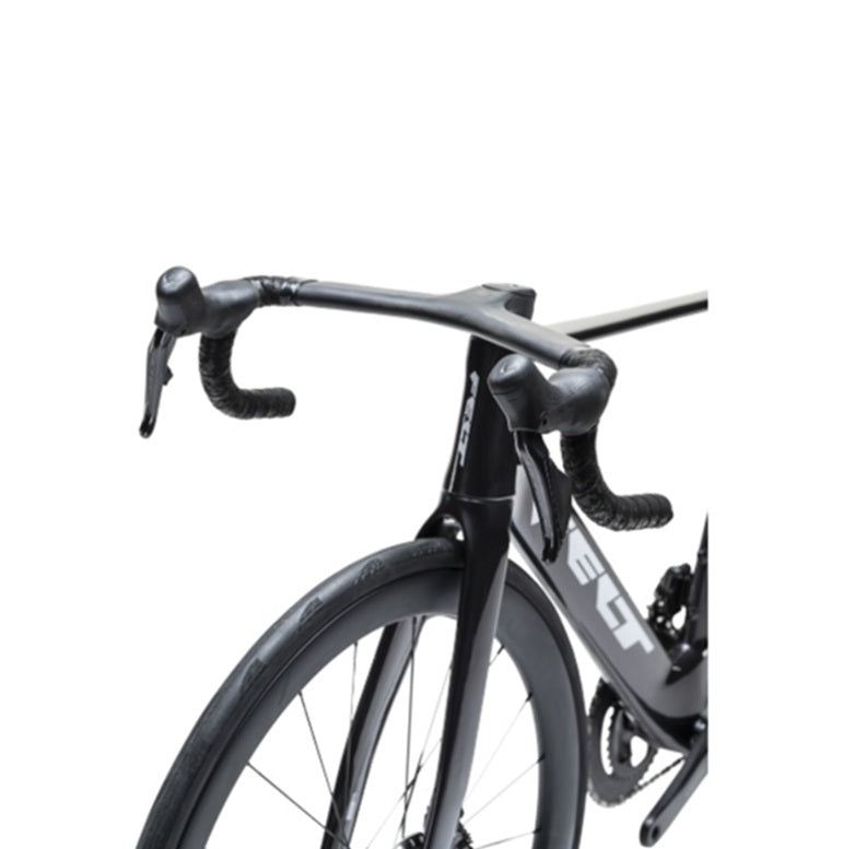 felt nexar expert carbon ultegra di2 12 speed disc road bike handlebars and front wheel view
