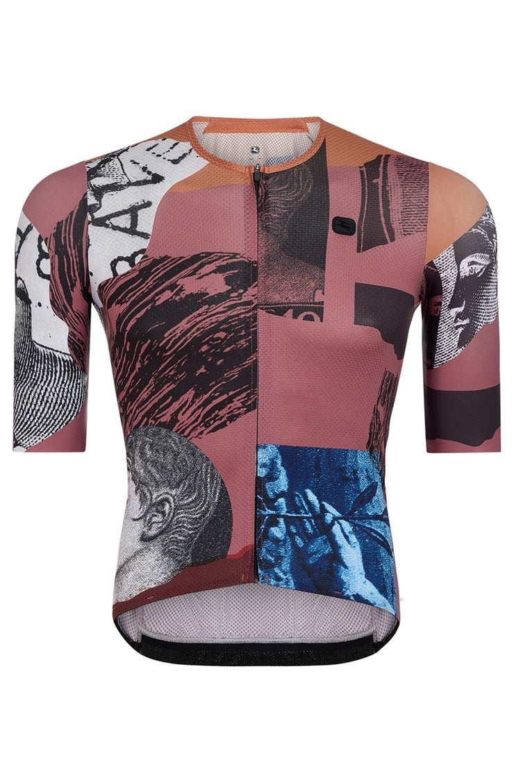 Giordana Men’s La Posta Urto Full Zipper Short Sleeve Cycling Jersey