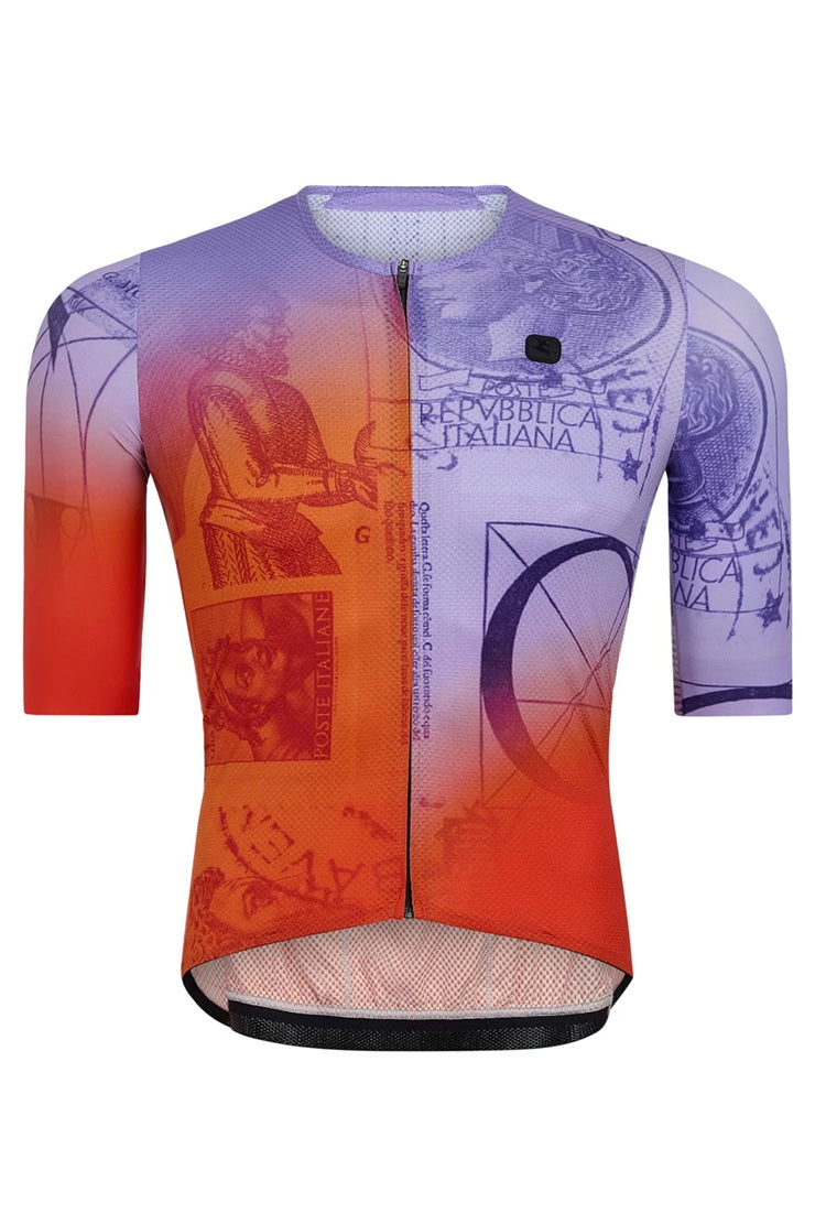 Giordana Men’s La Posta Urto Full Zipper Short Sleeve Cycling Jersey