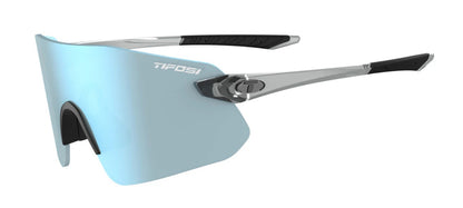 Tifosi Vogel SL Sunglasses in Crystal Smoke frame with Bright Blue mirror lens on white background