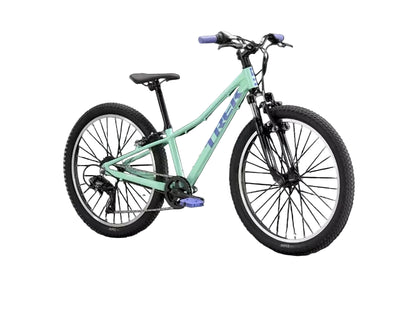 trek precaliber 24 8 speed suspension kids bike right side diagonal view