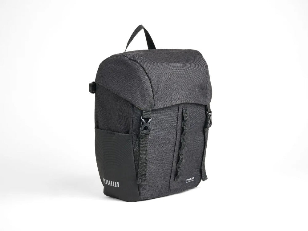 Trek Single Pannier Black Bag on white background