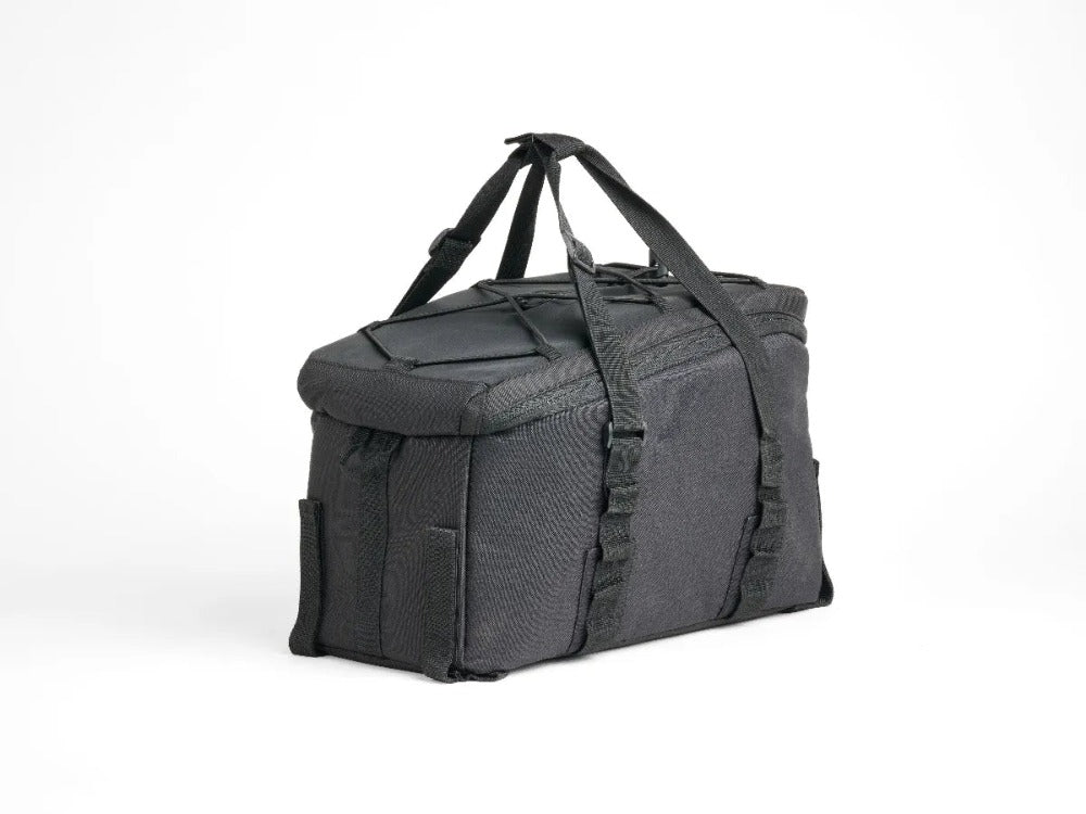 Trek Trunk Hook and Loop Black Bag on white background