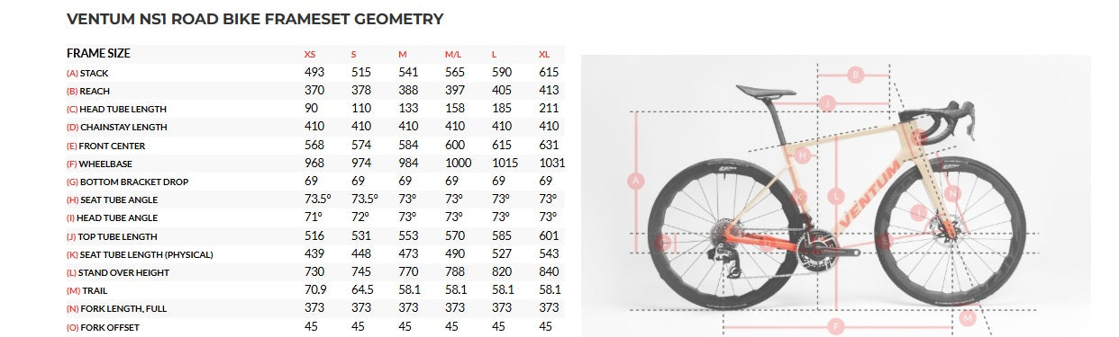 Ventum NS1 Carbon Road Bike Frameset