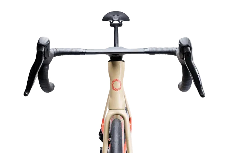 ventum nsa v3 carbon force axs 12 speed road bike limoncello handlebars close up frontal view