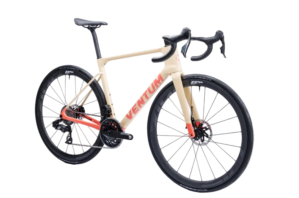 ventum nsa v3 carbon force axs 12 speed road bike limoncello diagonal right side