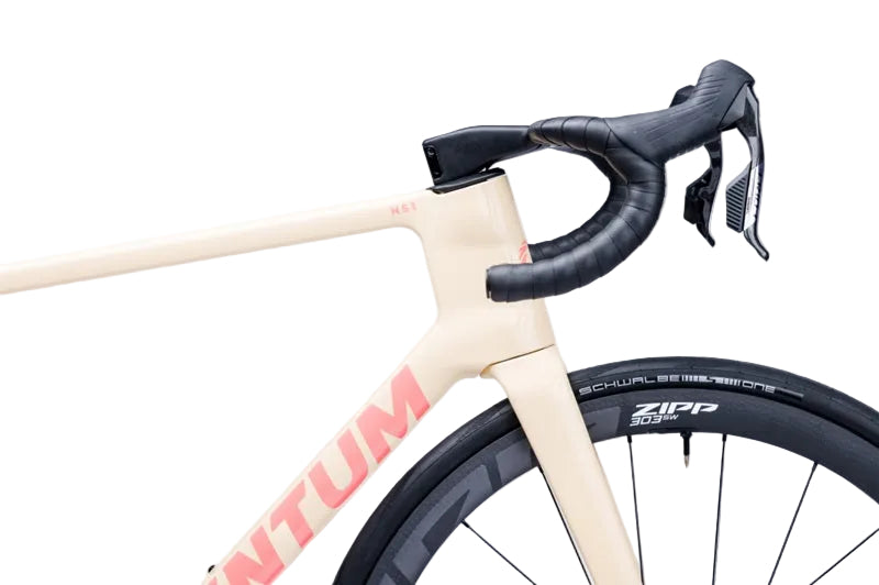 ventum nsa v3 carbon force axs 12 speed road bike limoncello right side handlebar close up