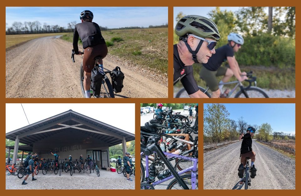 Photo collage of riders on Rust Buster ride